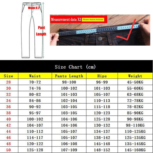 10XL Oversize Wide Legs Jeans Men Soft Cotton Cargo Jeans Plus Size Baggy Men's Trousers Fashion Streetwear Working Jeans Man - Premium Kiosk
