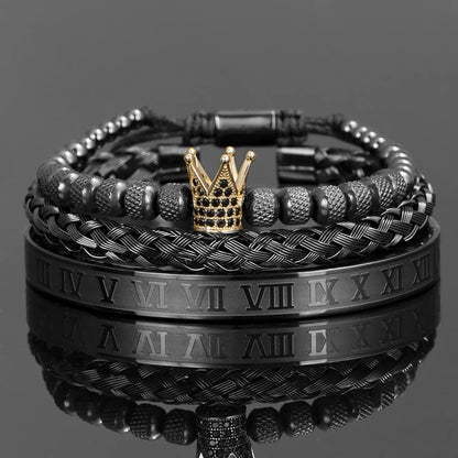 3pcs/set Luxury Set Trendy customized Bracelets wholesale Men Jewelry Bracelets