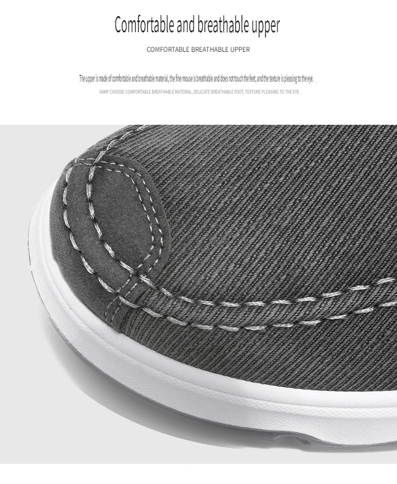 2025 Spring/summer New Style One-piece Dad's Shoes with Soft Sole, Comfortable Flat Bottom Shoes,Canvas Men's Shoes