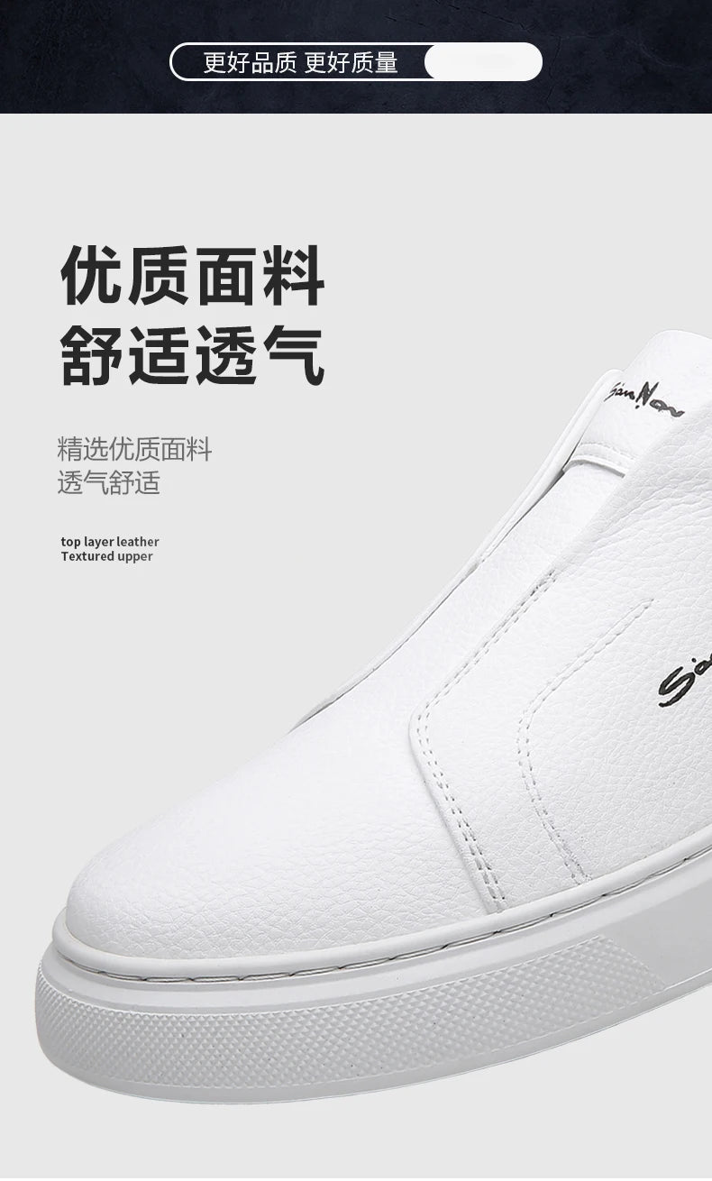 2025 Summer New Mens Loafers Trend Concise Casual Shoes Fashion Urban Leisure Leather Shoes Comfortable Convenient Board Shoes
