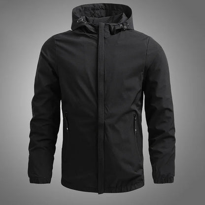 Hooded Jacket Men Autumn Thin Breathable Outdoor Sportwear Windbreaker Hiking Sport Outwear Windproof Hoodies Men's Clothing Top