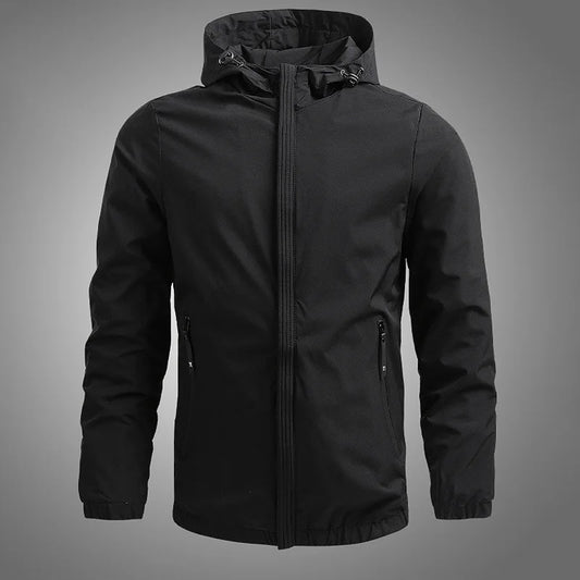 Hooded Jacket Men Autumn Thin Breathable Outdoor Sportwear Windbreaker Hiking Sport Outwear Windproof Hoodies Men's Clothing Top