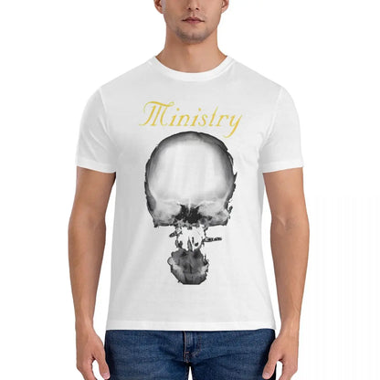 Men LOGO T Shirts Ministry Cotton Tops Casual Short Sleeve Round Neck Tee Shirt 6XL T-Shirts
