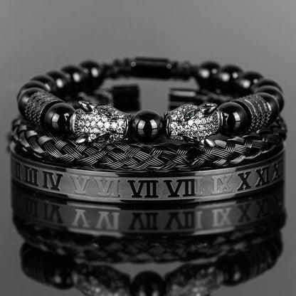 3pcs/set Luxury Set Trendy customized Bracelets wholesale Men Jewelry Bracelets