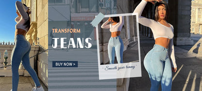 Women Straight Cargo Jeans Women's Streetwear Stretchy High Waisted Jeans Unique Multi-Pocket Female Trousers Pocket Design - Premium Kiosk