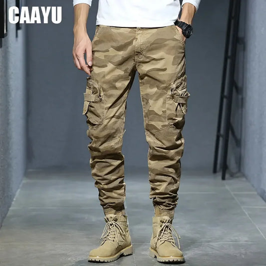2025 Cargo Joggers Pants Men Casual Hiphop MultiPocket Male Trousers Sweatpants Streetwear Tactical Track KhakiCamouflage Pants - Premium Kiosk