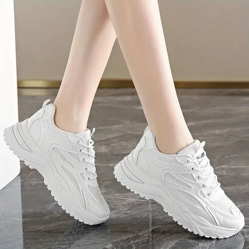 Women's Dad Shoes 2024 New High on Platform Ladies Footwear Original Arrival Comfortable and Elegant Sale Offers Aesthetic Cheap