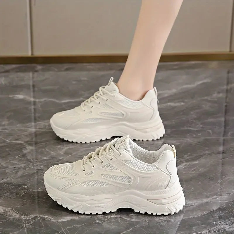 Women's Dad Shoes 2024 New High on Platform Ladies Footwear Original Arrival Comfortable and Elegant Sale Offers Aesthetic Cheap