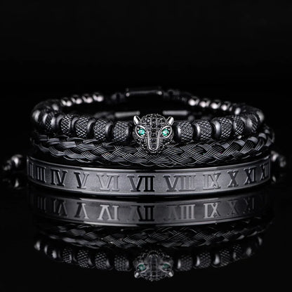 3pcs/set Luxury Set Trendy customized Bracelets wholesale Men Jewelry Bracelets