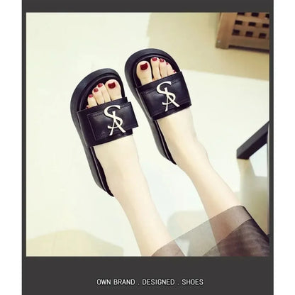 Women Slippers Summer Anti-slip Shoes Platform Design Trend Casual Fashion Sandals Casual Outside Non-slip Slippers Slides Women