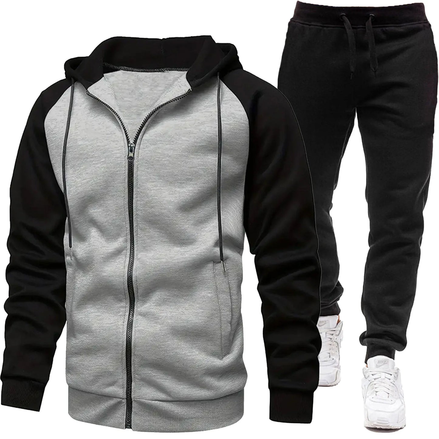 Hoodies Sets Men's Clothing Fashion Autumn/Winter Designer Clothing Hooded Jacket + Pants Suit Jogging Sportswear Two-piece Suit