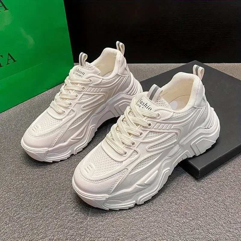 Women's Dad Shoes 2024 New High on Platform Ladies Footwear Original Arrival Comfortable and Elegant Sale Offers Aesthetic Cheap