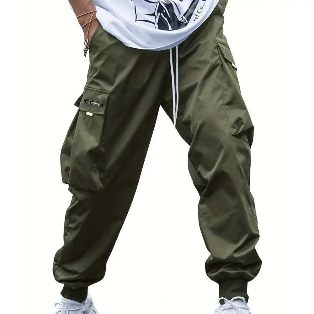 New Cargo Pants Men's Loose Straight Oversize Clothing Solid Grey Versatile Work Wear Black Joggers Hip Hop Casual Male Trousers