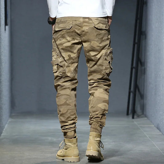 2025 Cargo Joggers Pants Men Casual Hiphop MultiPocket Male Trousers Sweatpants Streetwear Tactical Track KhakiCamouflage Pants - Premium Kiosk