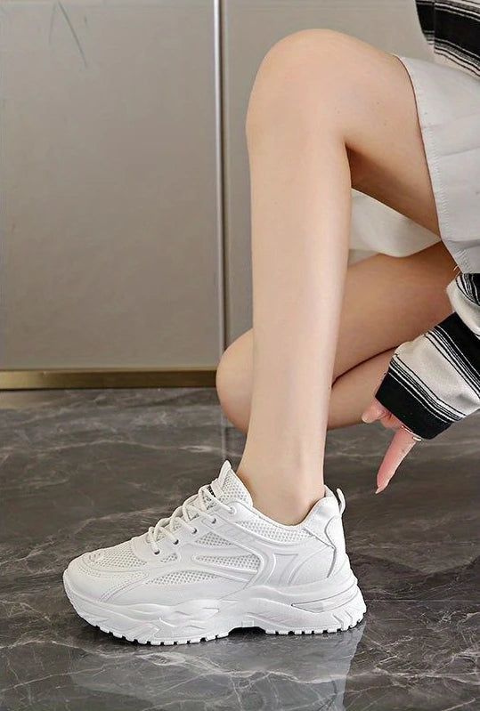 Women's Dad Shoes 2024 New High on Platform Ladies Footwear Original Arrival Comfortable and Elegant Sale Offers Aesthetic Cheap
