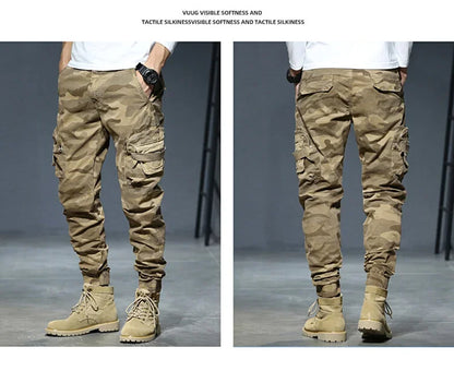 2025 Cargo Joggers Pants Men Casual Hiphop MultiPocket Male Trousers Sweatpants Streetwear Tactical Track KhakiCamouflage Pants - Premium Kiosk