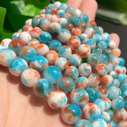 4-12mm Persian Jades Beads Smooth Spacer Jasper Stone Beads Loose Round for Jewelry Charms Bracelets Making DIY Accessory
