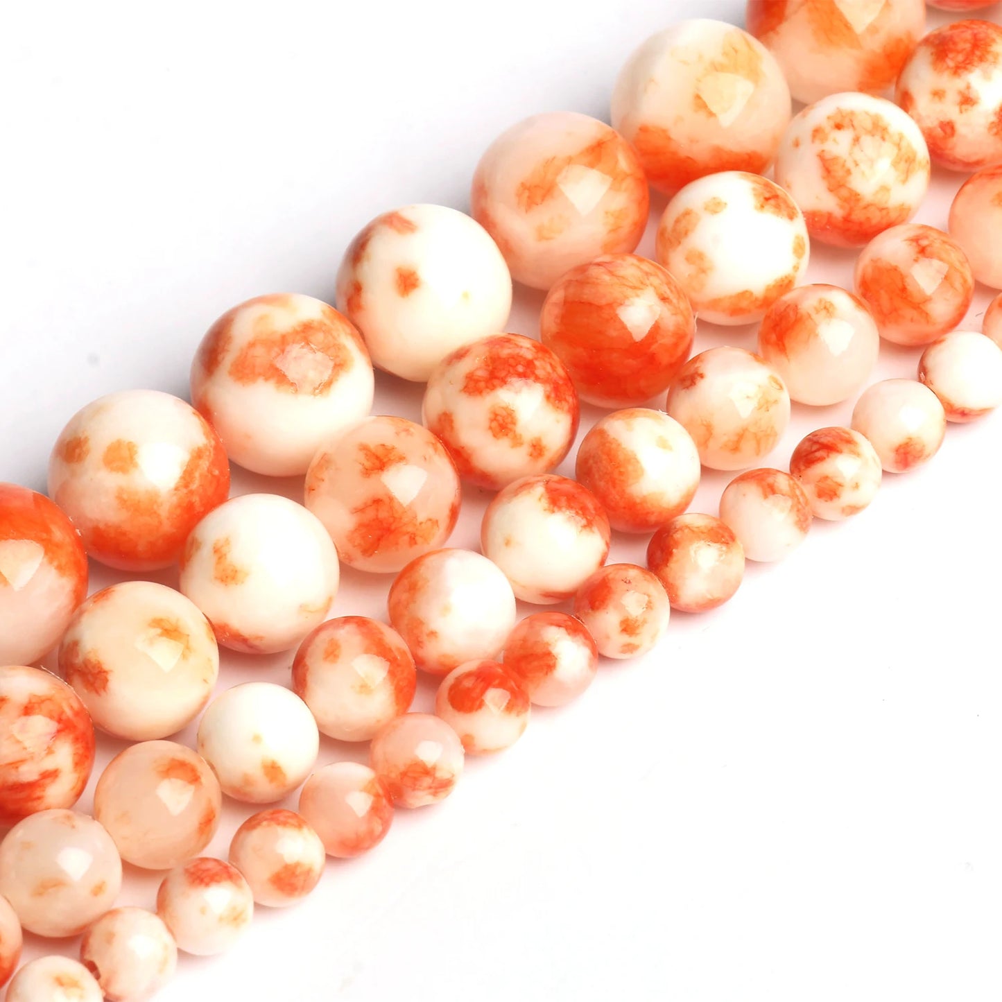 4-12mm Persian Jades Beads Smooth Spacer Jasper Stone Beads Loose Round for Jewelry Charms Bracelets Making DIY Accessory
