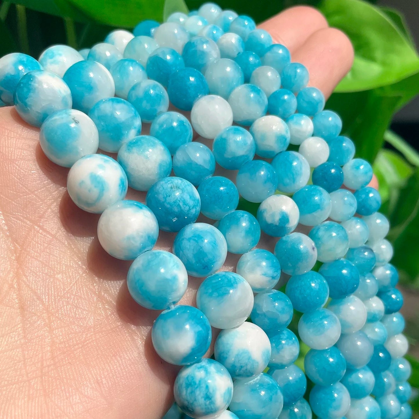 4-12mm Persian Jades Beads Smooth Spacer Jasper Stone Beads Loose Round for Jewelry Charms Bracelets Making DIY Accessory