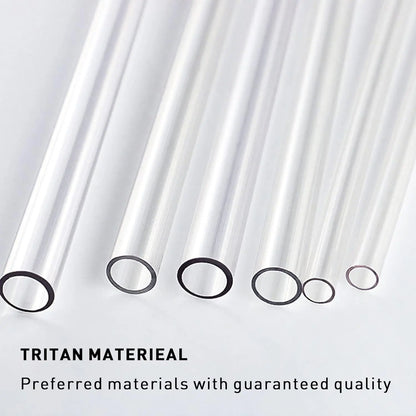 6 Pcs Reusable Straws Stanley Cup Replacement Straws with Cleaning Brush Compatible with Stanley 40 oz Stanley Cups