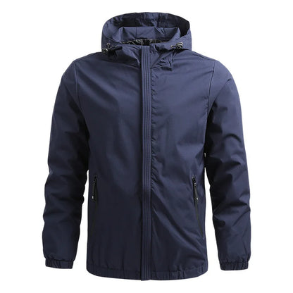 Hooded Jacket Men Autumn Thin Breathable Outdoor Sportwear Windbreaker Hiking Sport Outwear Windproof Hoodies Men's Clothing Top