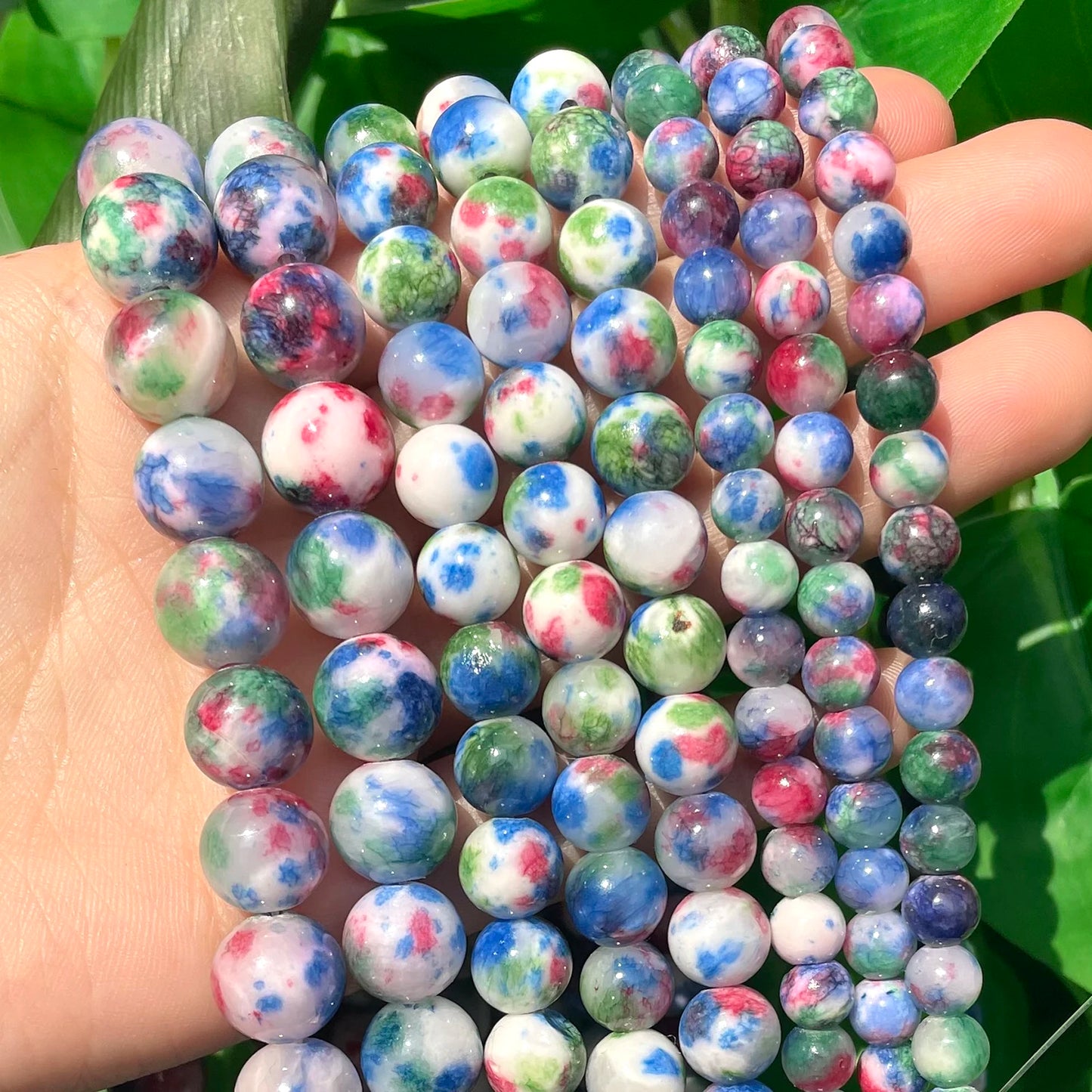 4-12mm Persian Jades Beads Smooth Spacer Jasper Stone Beads Loose Round for Jewelry Charms Bracelets Making DIY Accessory