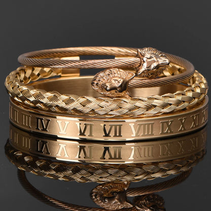 3pcs/set Luxury Set Trendy customized Bracelets wholesale Men Jewelry Bracelets