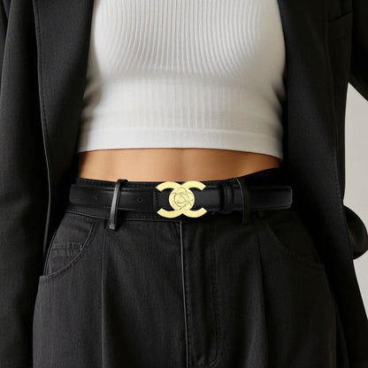 Women's belts designed in the style of luxury brands make women look more beautiful when worn as accessories and can also be giv