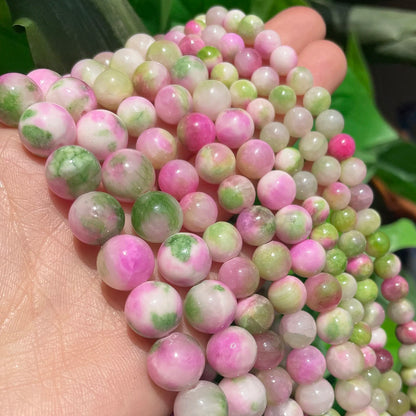 4-12mm Persian Jades Beads Smooth Spacer Jasper Stone Beads Loose Round for Jewelry Charms Bracelets Making DIY Accessory