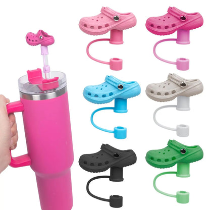 1PC Cute Silicone Straw Covers for Stanley Cups Reusable 10mm Topper Dust-Proof Spill-Proof Cap Compatible with Stanley 30/40oz