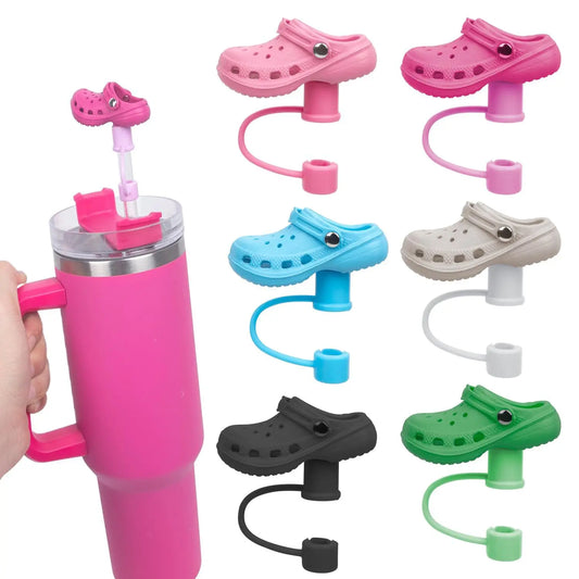 1PC Cute Silicone Straw Covers for Stanley Cups Reusable 10mm Topper Dust-Proof Spill-Proof Cap Compatible with Stanley 30/40oz