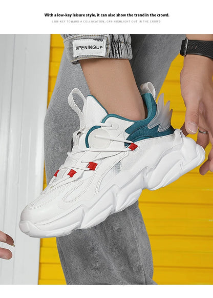 2025 new fashion platform daddy shoes men's ins port fashion shoes male personality popular leisure running shoes