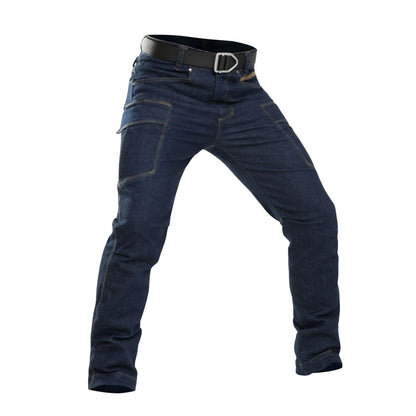 Men's Tactical Jeans Military Denim Cargo Pants Multi-pocket Elastic Casual  Work Trousers Outdoor Combat Training Hiking Pants - Premium Kiosk