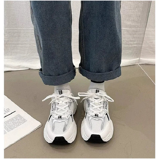 Women's Fashion Dad Shoes -Platform Mesh Running Sneakers，Breathable Casual Sports Shoes for Students，Everyday Training Shoes