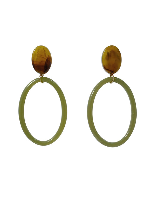 A Pair of Elegant,Noble,Simple,And Generous Oval Shaped Earrings,Suitable for Daily Leisure Gatherings