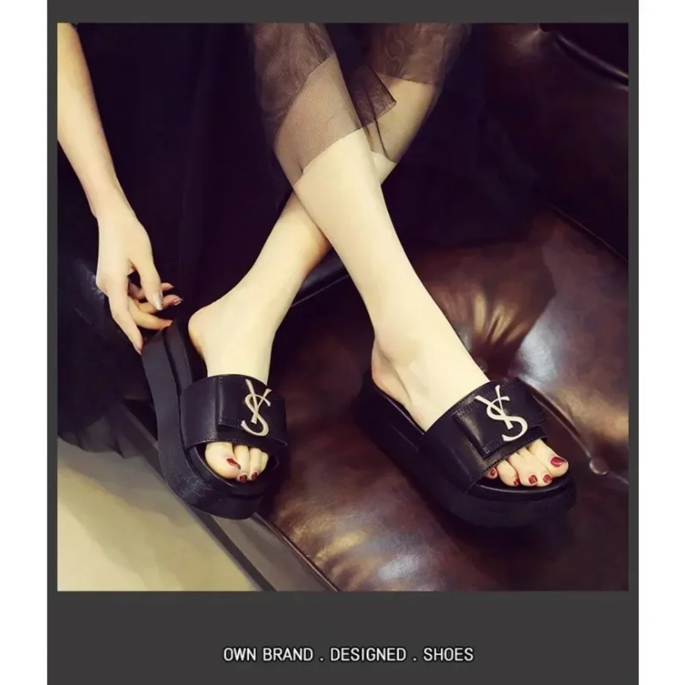 Women Slippers Summer Anti-slip Shoes Platform Design Trend Casual Fashion Sandals Casual Outside Non-slip Slippers Slides Women