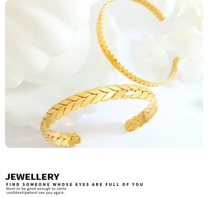 Women's Bracelet Ring Set Retro Style Adjustable Stainless Steel Fashion Versatile Jewelry Accessories