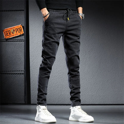 Spring Summer Black Gray Cargo Jeans Men Streetwear Denim Jogger Pants Men Baggy Harem Jean Trousers cargo pants men jeans - Premium Kiosk