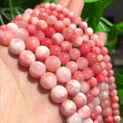 4-12mm Persian Jades Beads Smooth Spacer Jasper Stone Beads Loose Round for Jewelry Charms Bracelets Making DIY Accessory