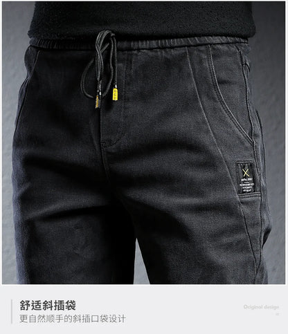 Spring Summer Black Gray Cargo Jeans Men Streetwear Denim Jogger Pants Men Baggy Harem Jean Trousers cargo pants men jeans - Premium Kiosk