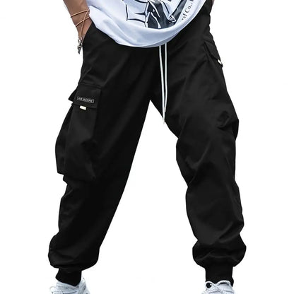 New Cargo Pants Men's Loose Straight Oversize Clothing Solid Grey Versatile Work Wear Black Joggers Hip Hop Casual Male Trousers