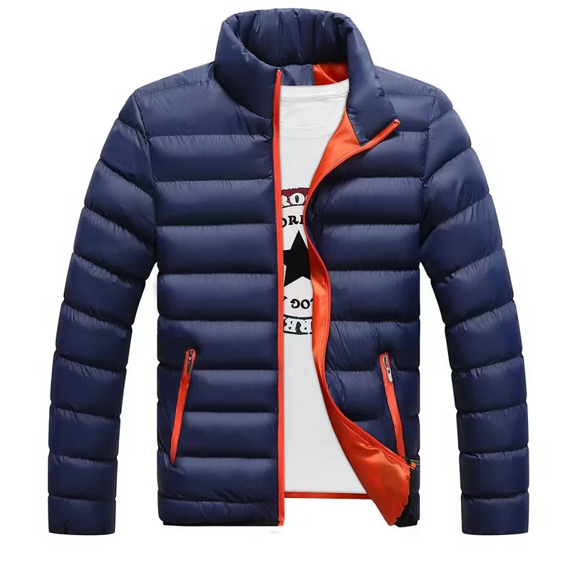 Autumn and winter sweaters for men middle-aged and young standing collar hoodies base shirts trendy tops fleece semi high