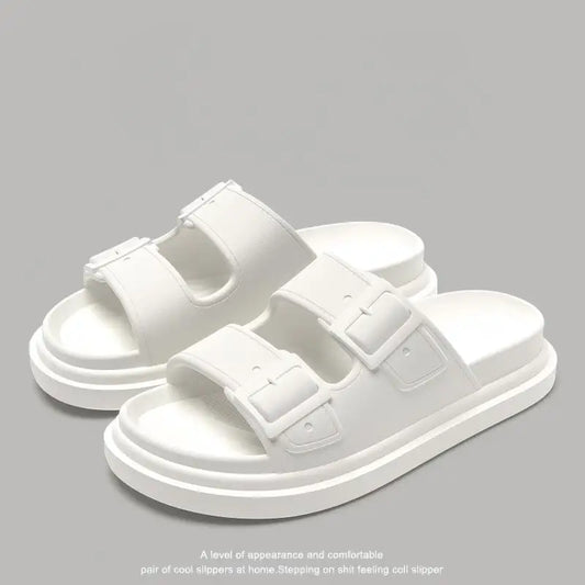 Women's Classy  Slippers for Women at Home in Summer, Comfortable Soft-Soled Non-Slip Outdoor Thick-Soled Casual Lightweight Summer Slippers for Women