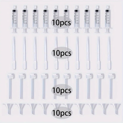 20/40pcs perfume supplement set: plastic funnel, pipette, dropper and syringe-ideal for travel and DIY cosmetics