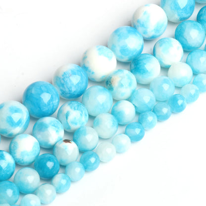4-12mm Persian Jades Beads Smooth Spacer Jasper Stone Beads Loose Round for Jewelry Charms Bracelets Making DIY Accessory