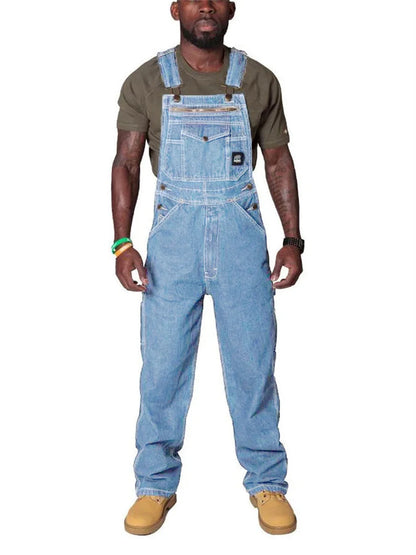 Mens Jeans Cargo Trousers Overalls for Men Fashion Denim Jumpsuit Oversized Bib Pants Men's Clothing Straight Streetwear - Premium Kiosk
