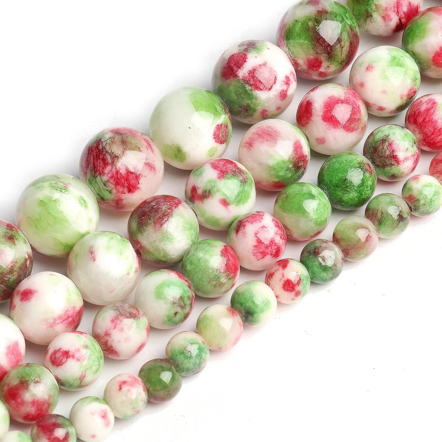4-12mm Persian Jades Beads Smooth Spacer Jasper Stone Beads Loose Round for Jewelry Charms Bracelets Making DIY Accessory