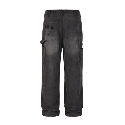 Yao Fashion ERD Luxury Casual Cargo Jeans Streetwear Loose Vintage Ripped Pants High Streetwear HipHop Unisex Trousers For Men - Premium Kiosk
