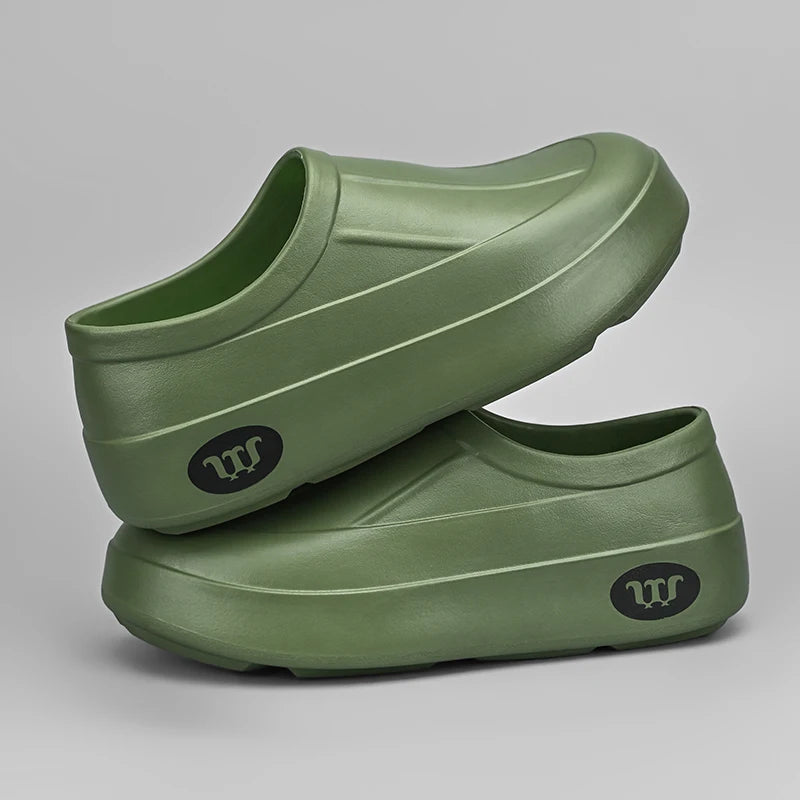 Women's Slippers Are All Season Anti Slip Waterproof Thick Soled Fashionable Simple Rain Boots for Couples Chefs Doctors Nurses - Premium Kiosk
