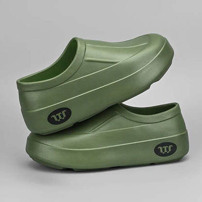 Women's Slippers Are All Season Anti Slip Waterproof Thick Soled Fashionable Simple Rain Boots for Couples Chefs Doctors Nurses - Premium Kiosk